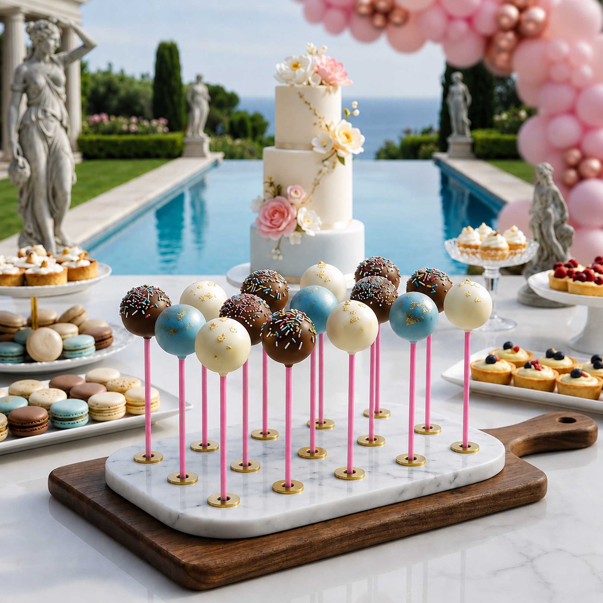 Restpresso Pink Paper Cake Pop and Lollipop Stick - Biodegradable - 6" x 5/32" - 300 count box