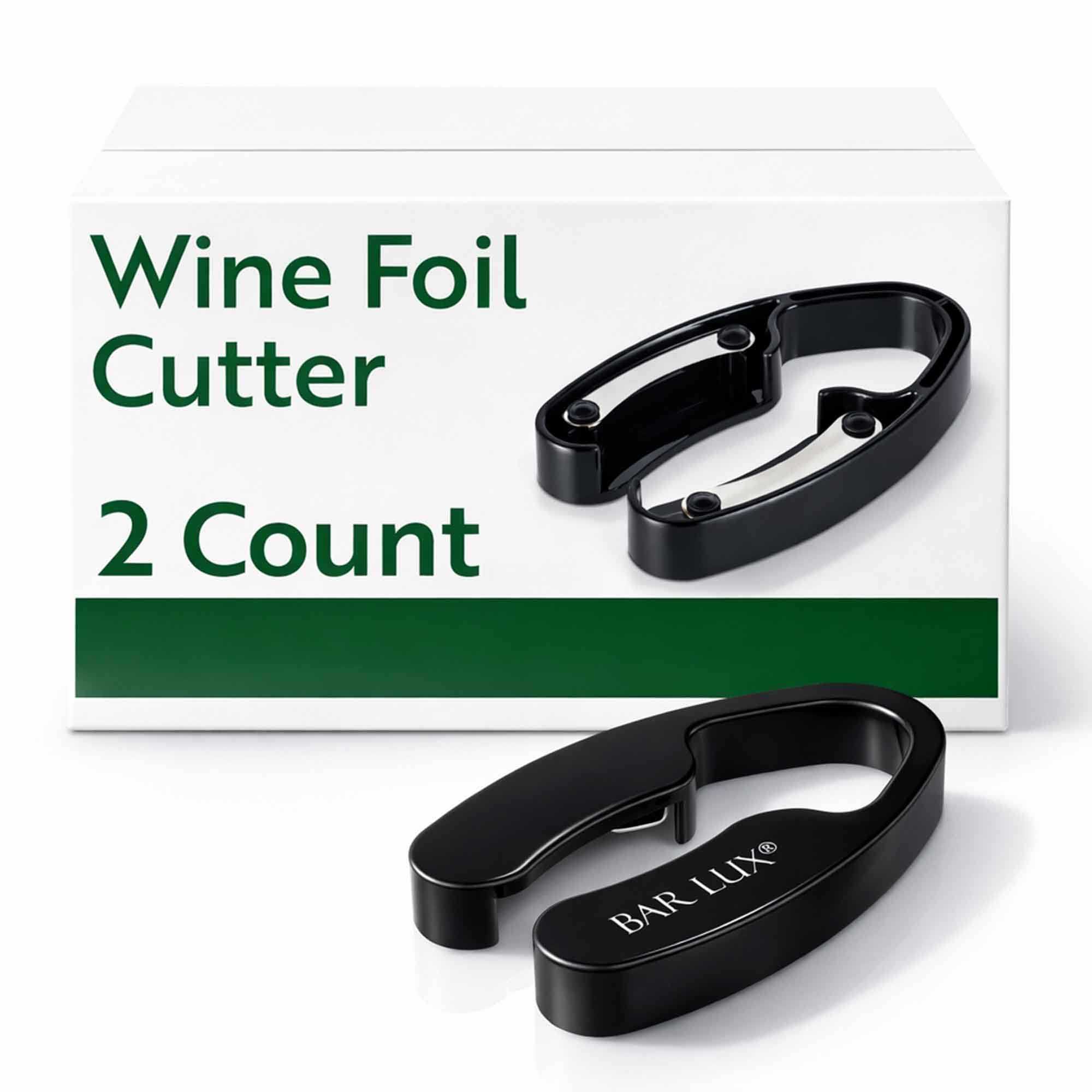 Bar Lux Black Plastic Wine Foil Cutter - 2 count box