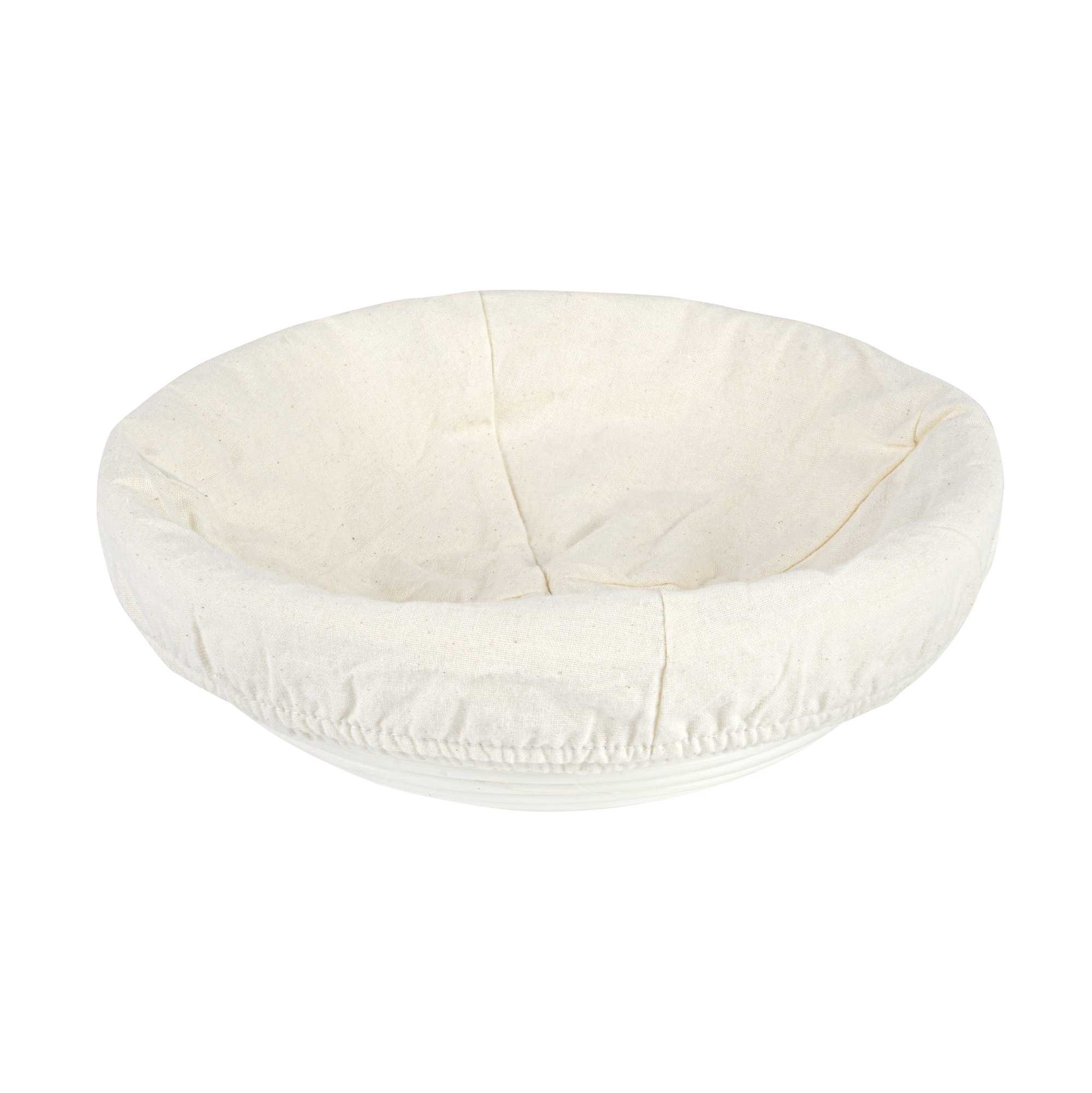 Pastry Tek 2-Piece Rattan Natural Banneton Proofing Basket Set - 9.1 Inch and 9.8x6.1 Inch, with Cotton Liners - 1 count box