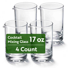 Bar Lux 17 oz Cocktail Mixing Glass - Hand-Blown, Crystal - 3 3/4