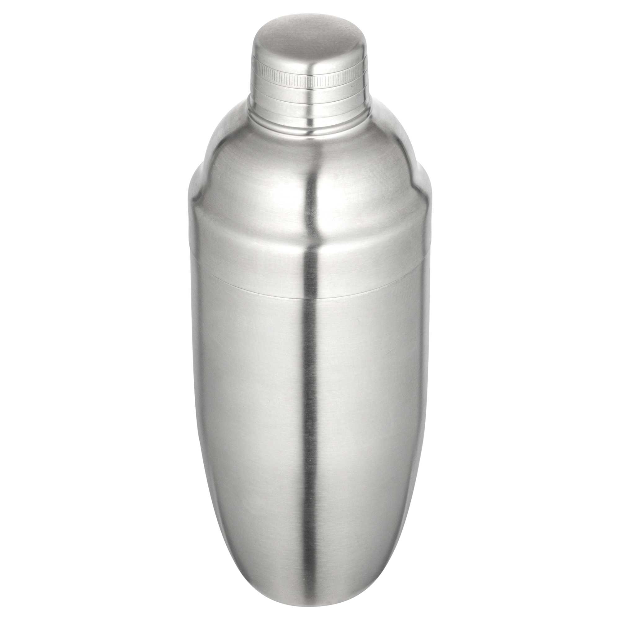 Bar Lux 3-Piece Stainless Steel Cocktail Shaker Set - 24 oz Cobbler Shaker, 1 oz / 2 oz Jigger, 12" Barspoon - 1 count box