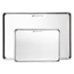 Met Lux 2-Piece Aluminum Heavy-Duty Baking Sheet Pan Set - Full Size and Half Size - 1 count box