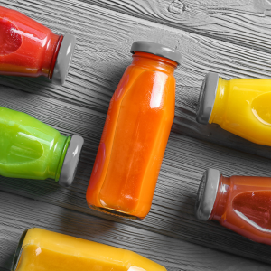 Juice bottles