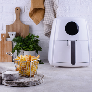 Air fryer with french fries