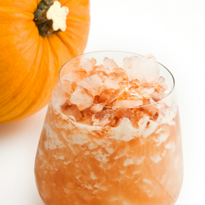 Bourbon pumpkin smash cocktail