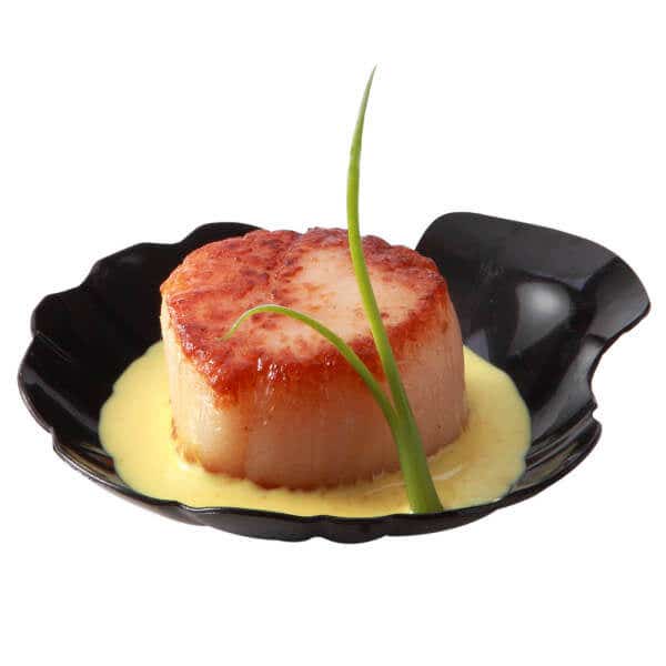 This Tasty Scallop Recipe Served Up On Black Amuse Bouche Plates