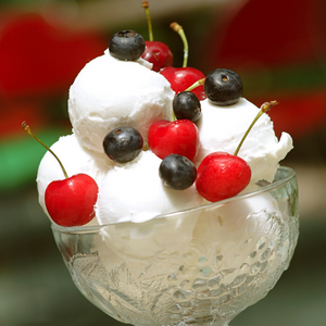frozen custard with berries