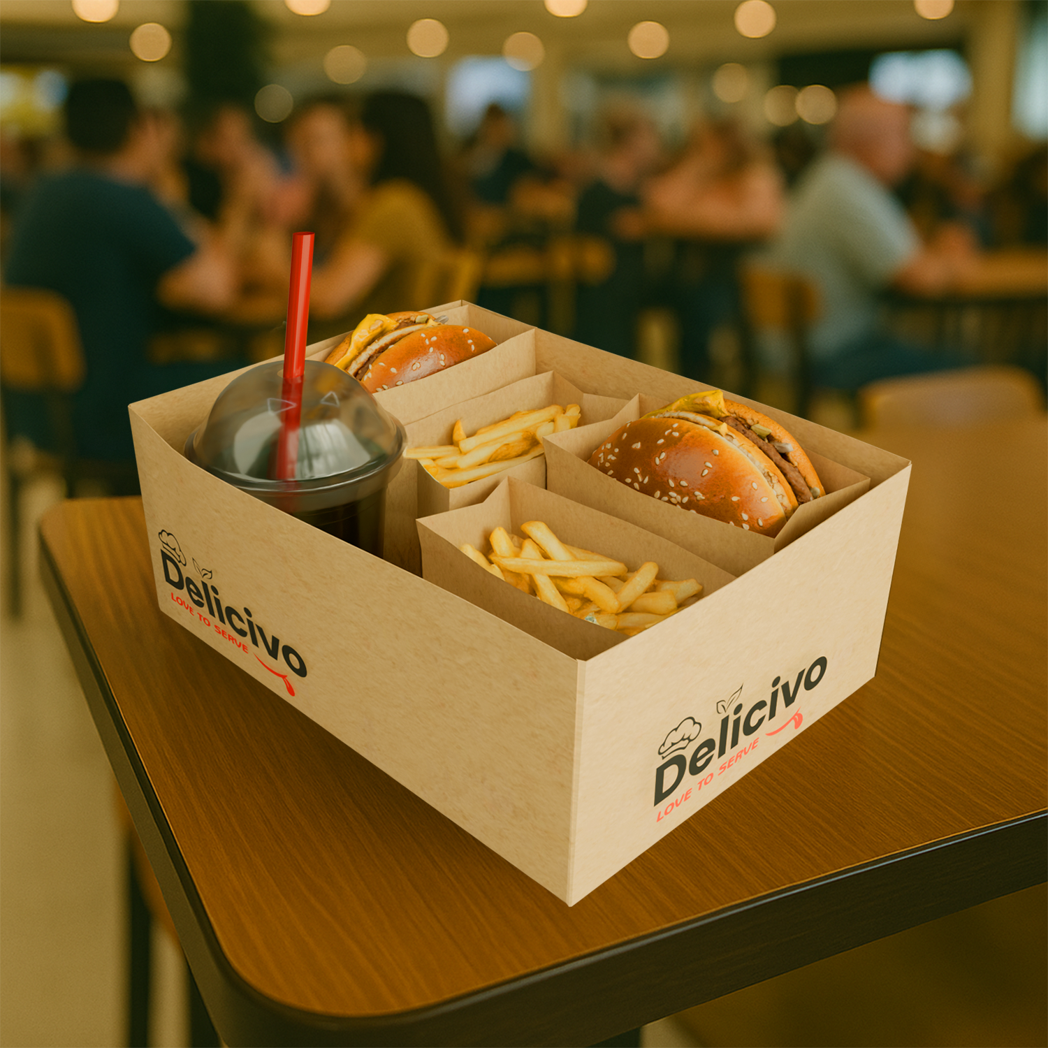 Custom Sandwich & Burger Open Trays – Customizable Tray for Restaurants, Food trucks, and Quick-Serve counters