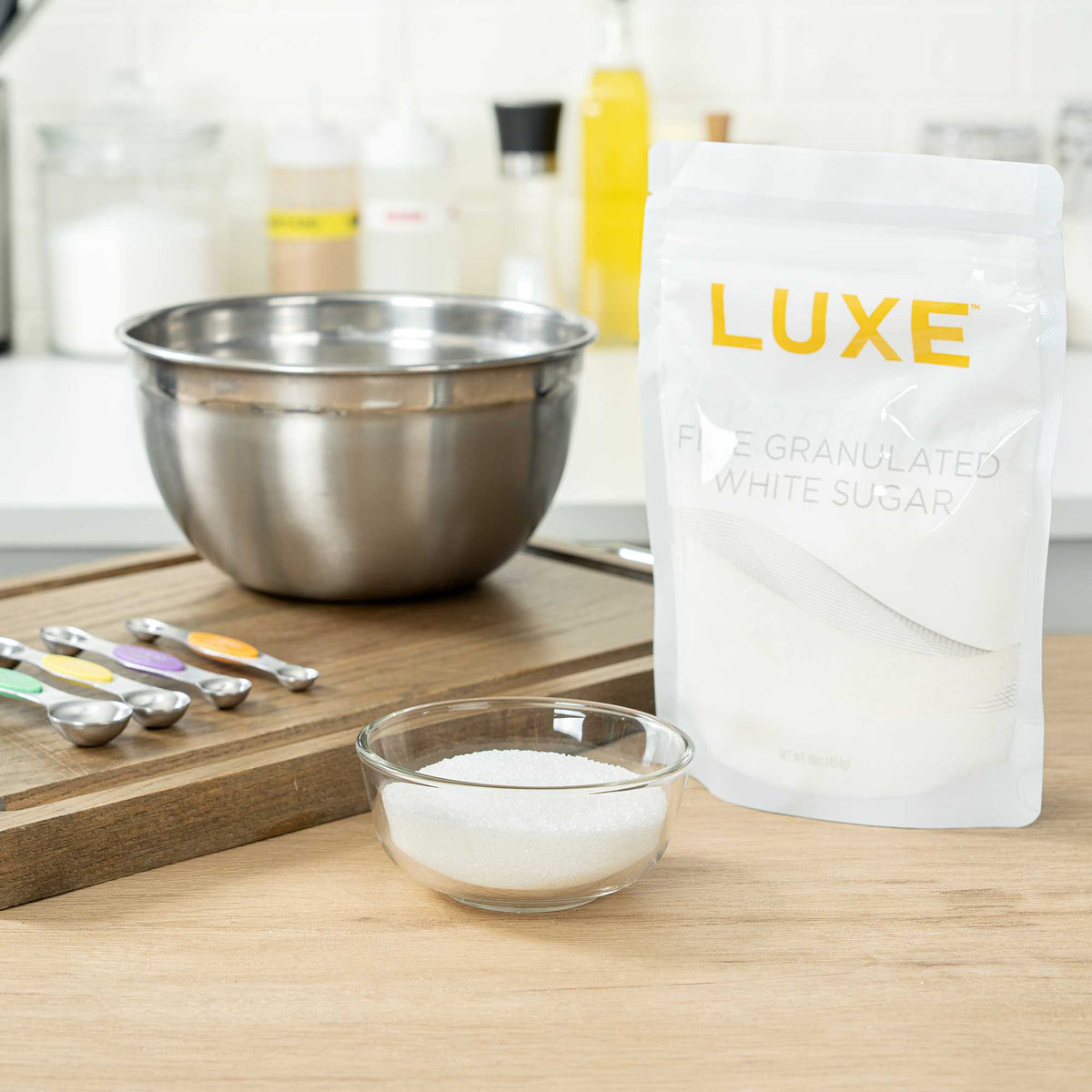 Luxe 1 lb White Fine Granulated Sugar - Cane Sugar - 1 count box