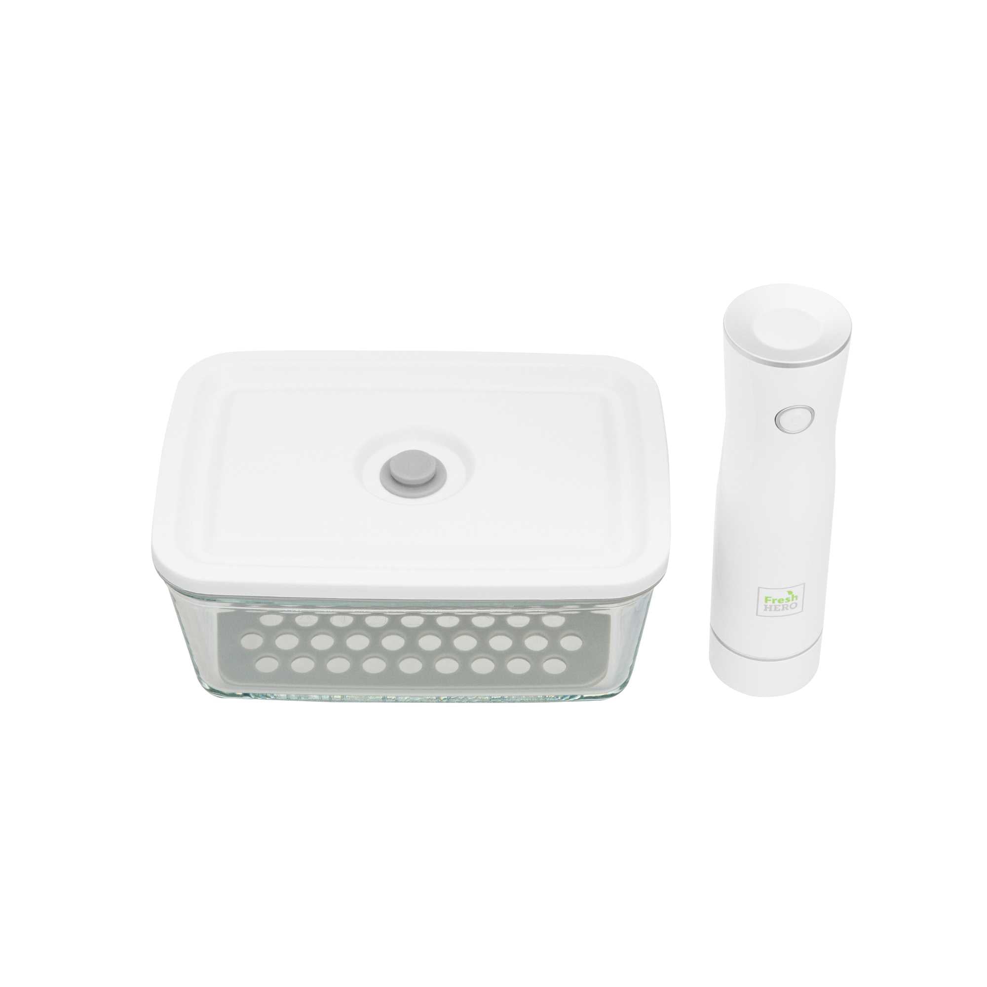 Fresh Hero Vacuum Food Storage Container - with Handheld Sealer Pump, BPA-Free - 8 count box