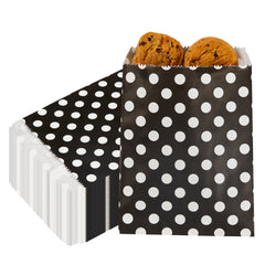 Rectangle Black Paper Bag - Polka Dots - 7