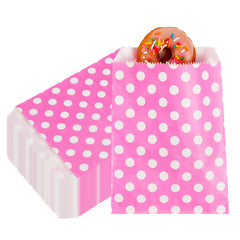 Rectangle Pink Paper Bag - Polka Dots - 7