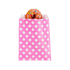 Bag Tek Rectangle Pink Paper Bag - Polka Dots - 7
