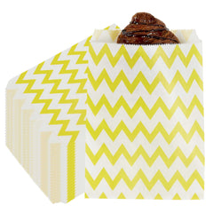 Bag Tek Rectangle Yellow Paper Bag - Zig Zags - 7