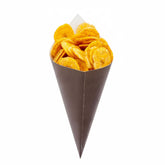 Cone Tek Black Paper Food Cone - 9 1/2" x 4 1/2" - 100 count box
