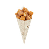 Cone Tek Newsprint Paper Food Cone - 9 1/2" x 4 1/2" - 100 count box