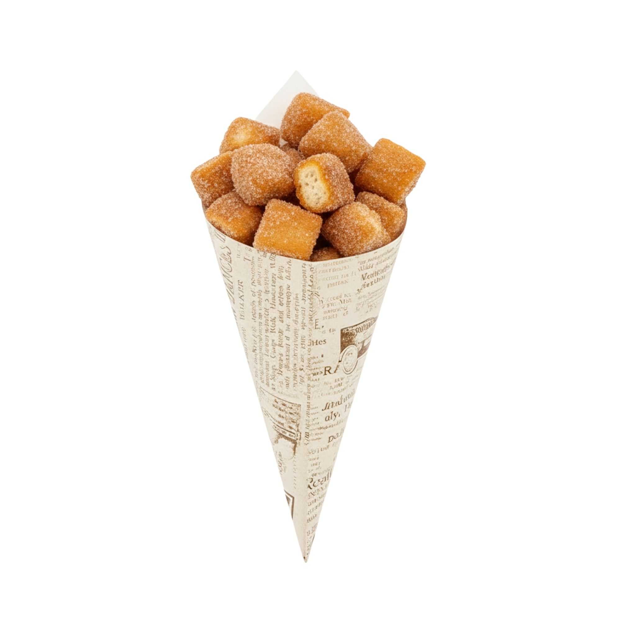 Cone Tek Newsprint Paper Food Cone - 9 1/2" x 4 1/2" - 50 count box