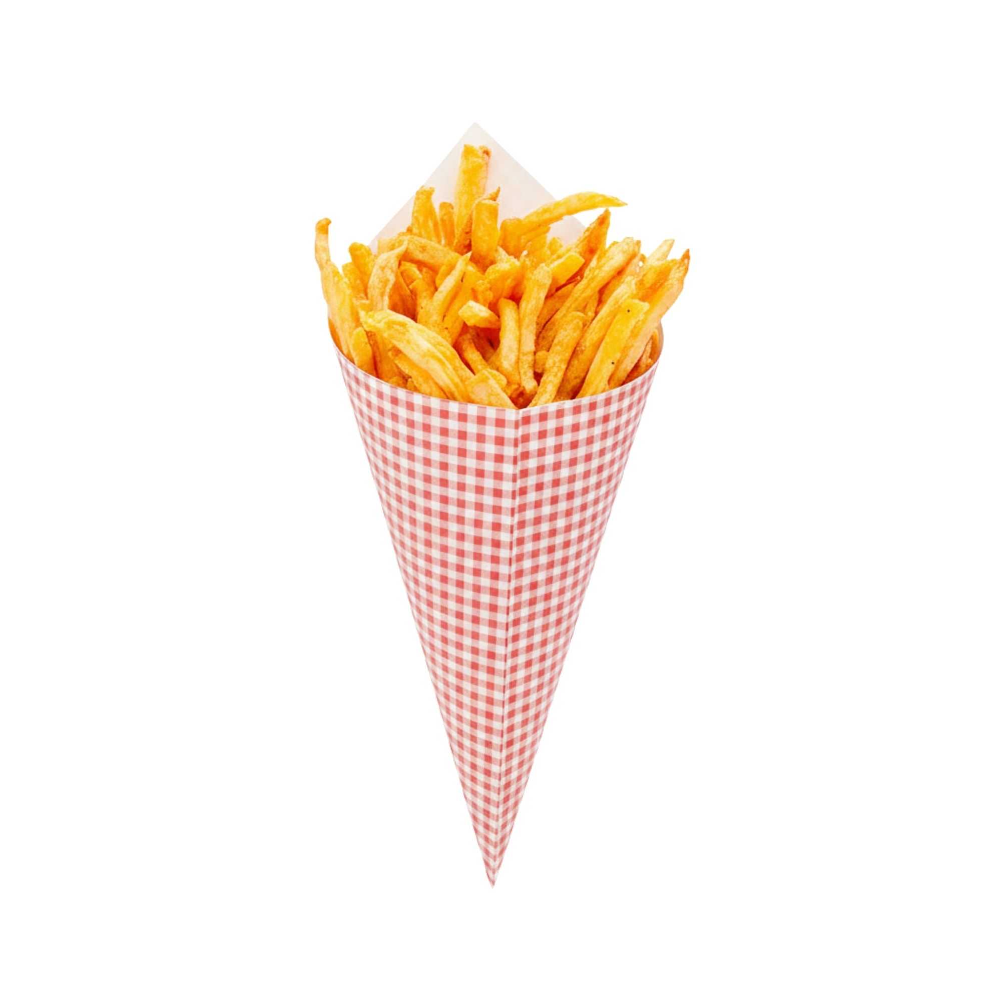 Cone Tek Picnic Print Paper Food Cone - 9 1/2" x 4 1/2" - 2500 count box