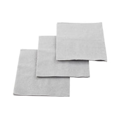 Luxenap Square Gray Paper Cocktail Napkin - Micropoint, 2-Ply - 7 3/4