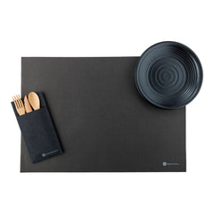 Rectangle Black Paper Placemat - Heavy Weight, Single-Use - 20