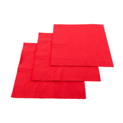 Luxenap Square Red Paper Napkin - Micropoint, 2-Ply - 15 1/2
