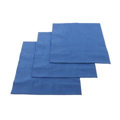 Luxenap Square Navy Blue Paper Napkin - Micropoint, 2-Ply - 15 1/2