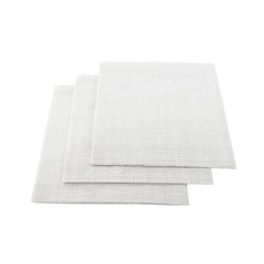 Luxenap Square White Paper Napkin - Micropoint, 2-Ply, with Gray Threads - 15 1/2