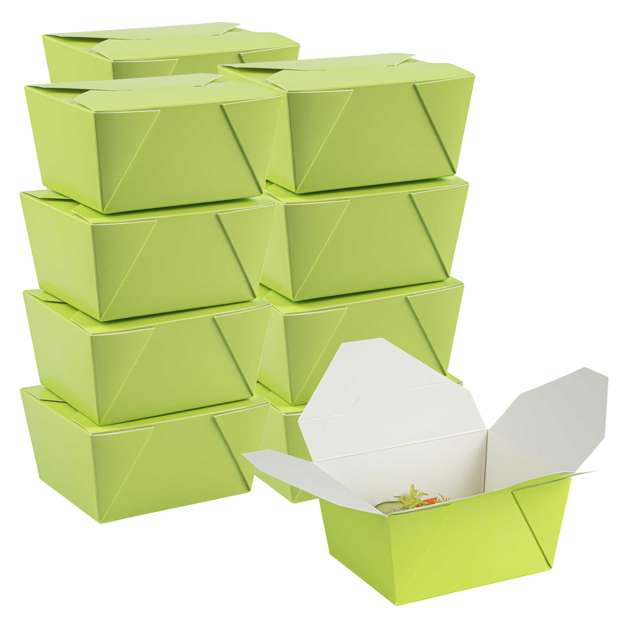Bio Tek 30 oz Rectangle Eco Green Paper #1 Bio Box Take Out Container ...
