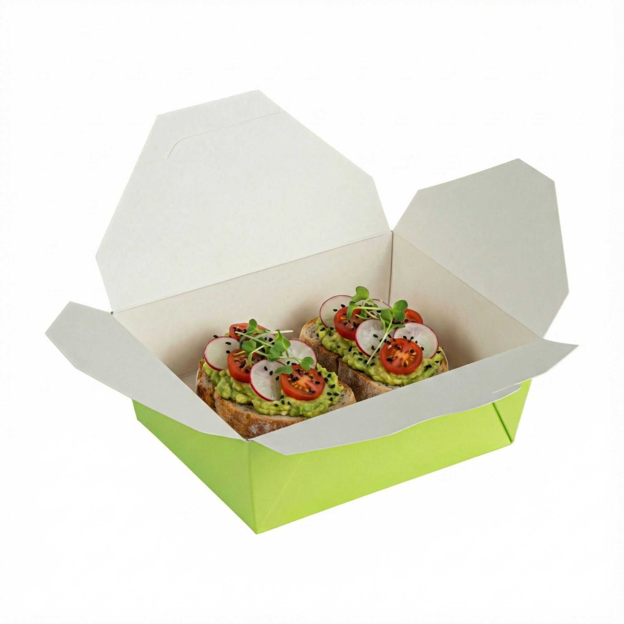 Bio Tek 45 oz Rectangle Eco Green Paper #8 Bio Box Take Out Container ...