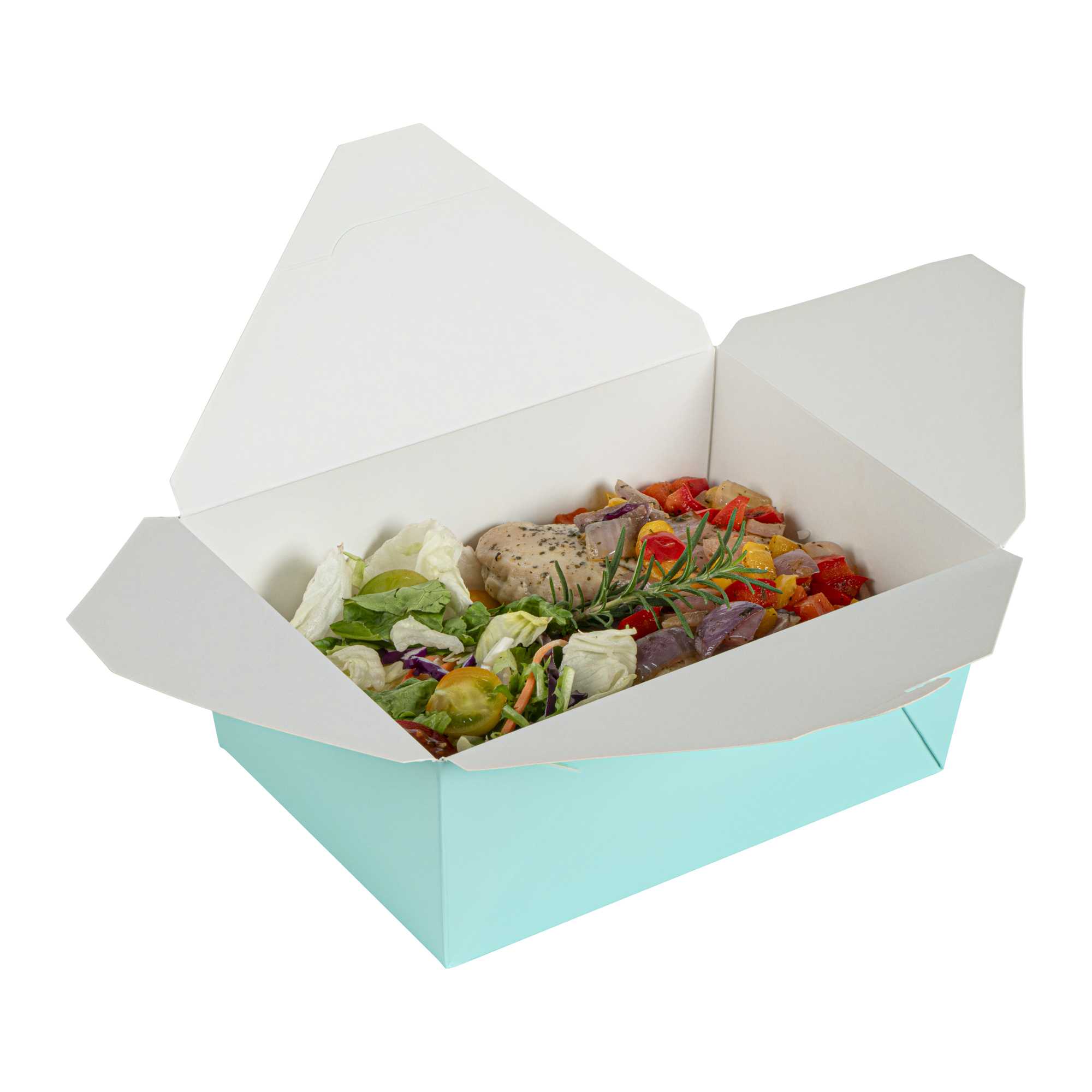 Bio Tek 98 oz Rectangle Kraft Paper #4 Bio Box Take Out Container - 8 1/2" x 6 1/4" x 3 1/2" - 50 count box