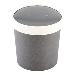 Bio Tek Round Gray Soup Container Lid - White Rim, Fits 12 oz - 200 count box