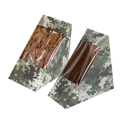 Cafe Vision Triangle Camouflage Paper Large Sandwich Box - 4 3/4