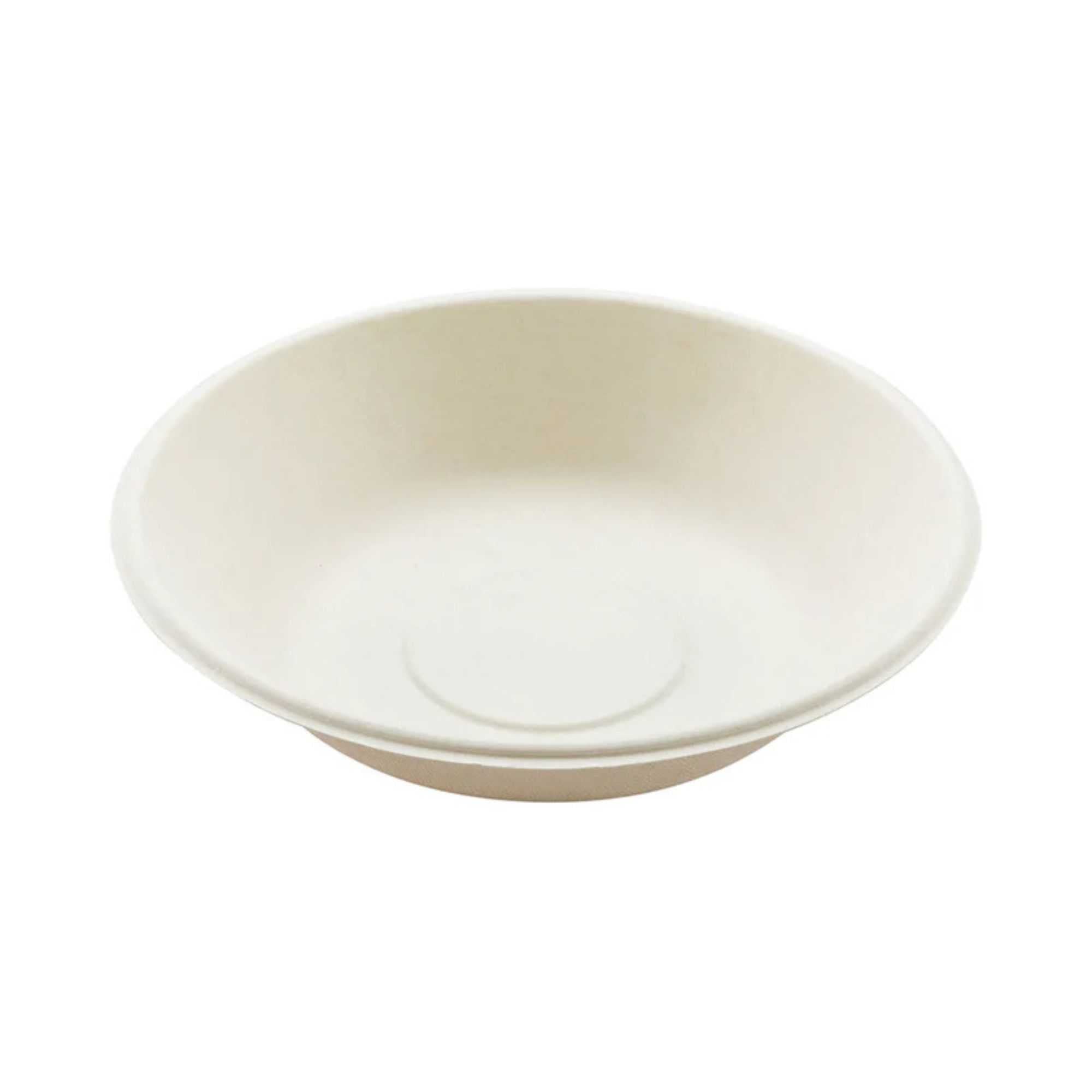 Pulp Tek 16 oz Round White Sugarcane / Bagasse Bowl - 6 1/4" x 6 1/4" x 1 1/2" - 100 count box
