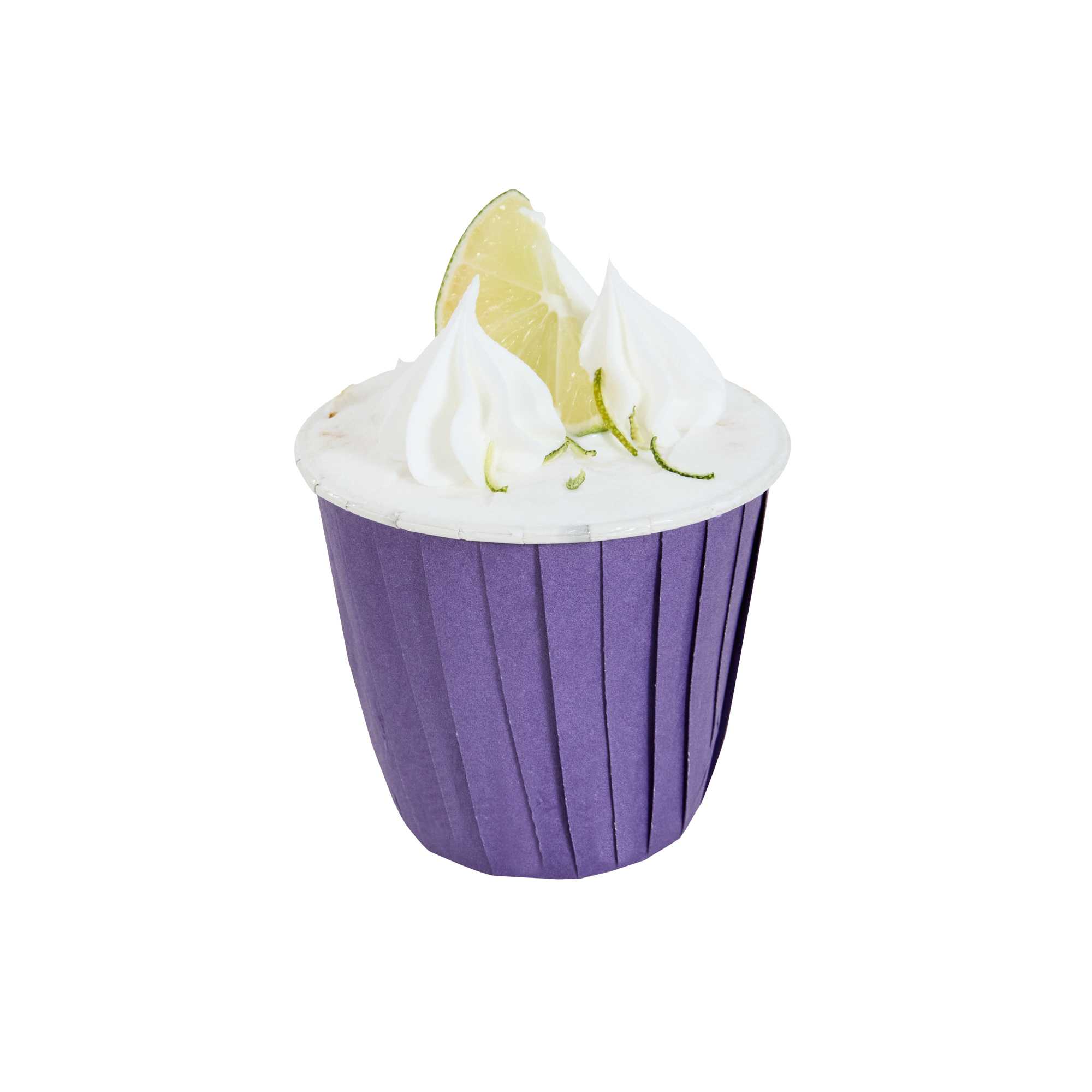 Panificio 4 oz Round Purple Paper Tall Baking Cup - Pleated - 3" x 3" x 2 3/4" - 200 count box