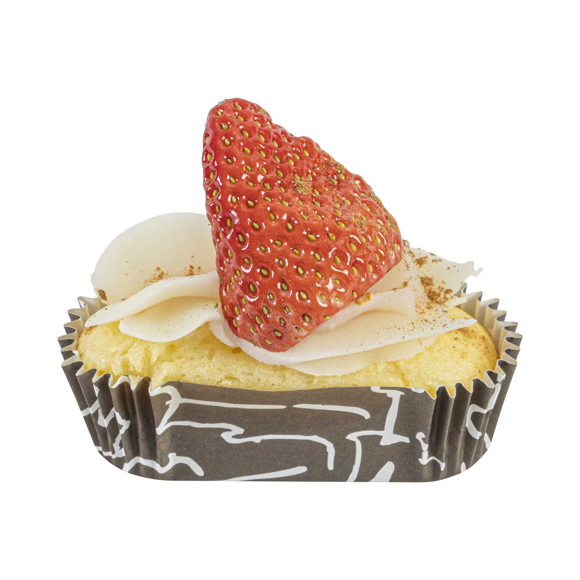 Panificio 1 oz Elliptical Chocolate Wisp Paper Regular Baking Cup - Ridged - 3 1/2" x 1 1/2" x 1" - 200 count box