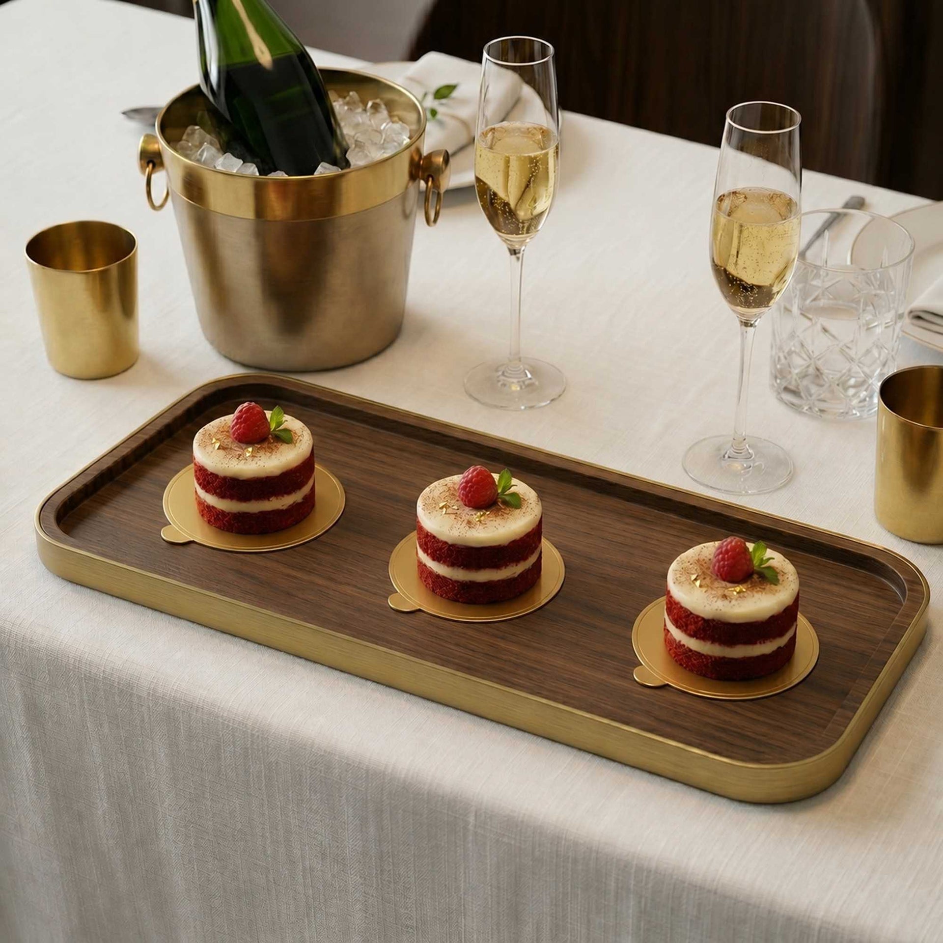 Pastry Tek Round Gold Paper SturdyServe Base - 3" x 3" - 200 count box