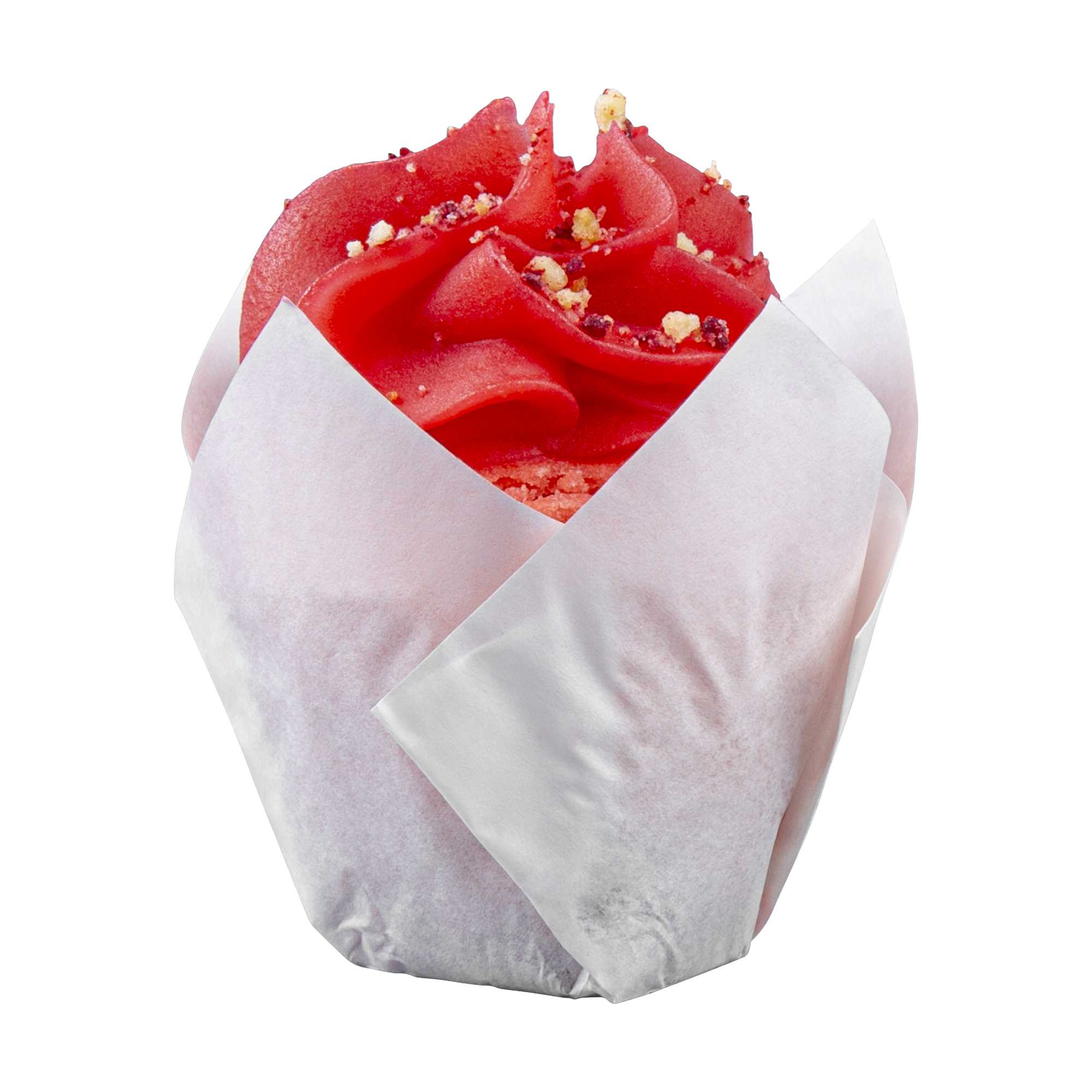 Panificio 2 oz Tulip Sugar White Paper Baking Cup - Greaseproof - 1 1/2" x 1 1/2" x 2 1/4" - 200 count box