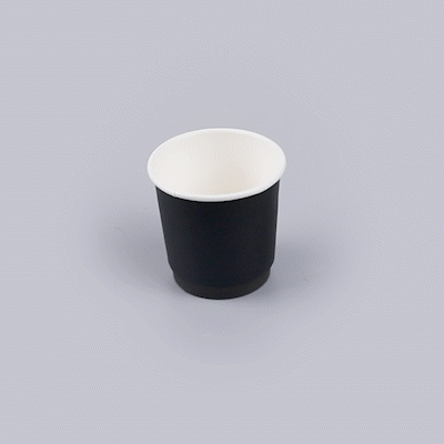 Restpresso 4 oz Black Paper Coffee Cup - Double Wall - 2 1/2 Restpresso 4 oz Black Paper Coffee Cup - Double Wall - 2 1/2