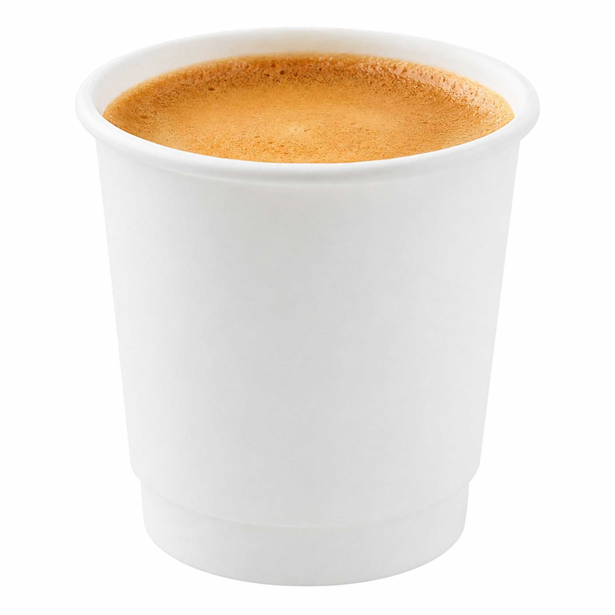 Restpresso 4 oz White Paper Coffee Cup - Double Wall - 2 1/2" x 2 1/2" x 2 1/4" - 500 count box