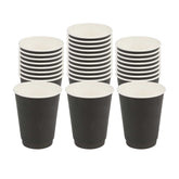 Restpresso 12 oz Black Paper Coffee Cup - Double Wall - 3 1/2" x 3 1/2" x 4 1/4" - 500 count box