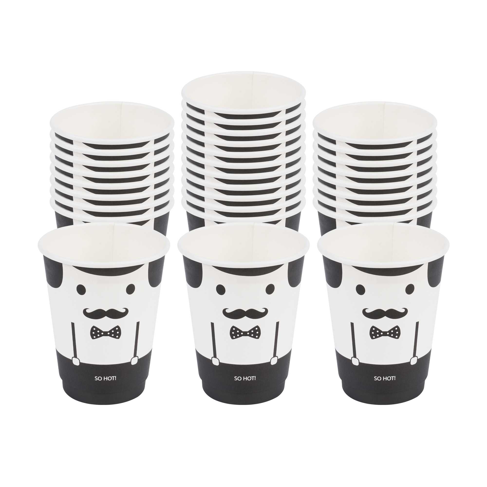 Restpresso 12 oz Monsieur Paper Coffee Cup - Double Wall - 3 1/2" x 3 1/2" x 4 1/4" - 25 count box