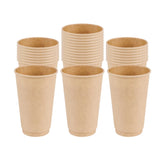 Restpresso 16 oz Kraft Paper Coffee Cup - Double Wall - 3 1/2" x 3 1/2" x 5 1/2" - 500 count box
