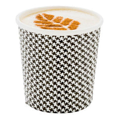 4 oz Houndstooth Paper Coffee Cup - Spiral Wall - 2 1/2
