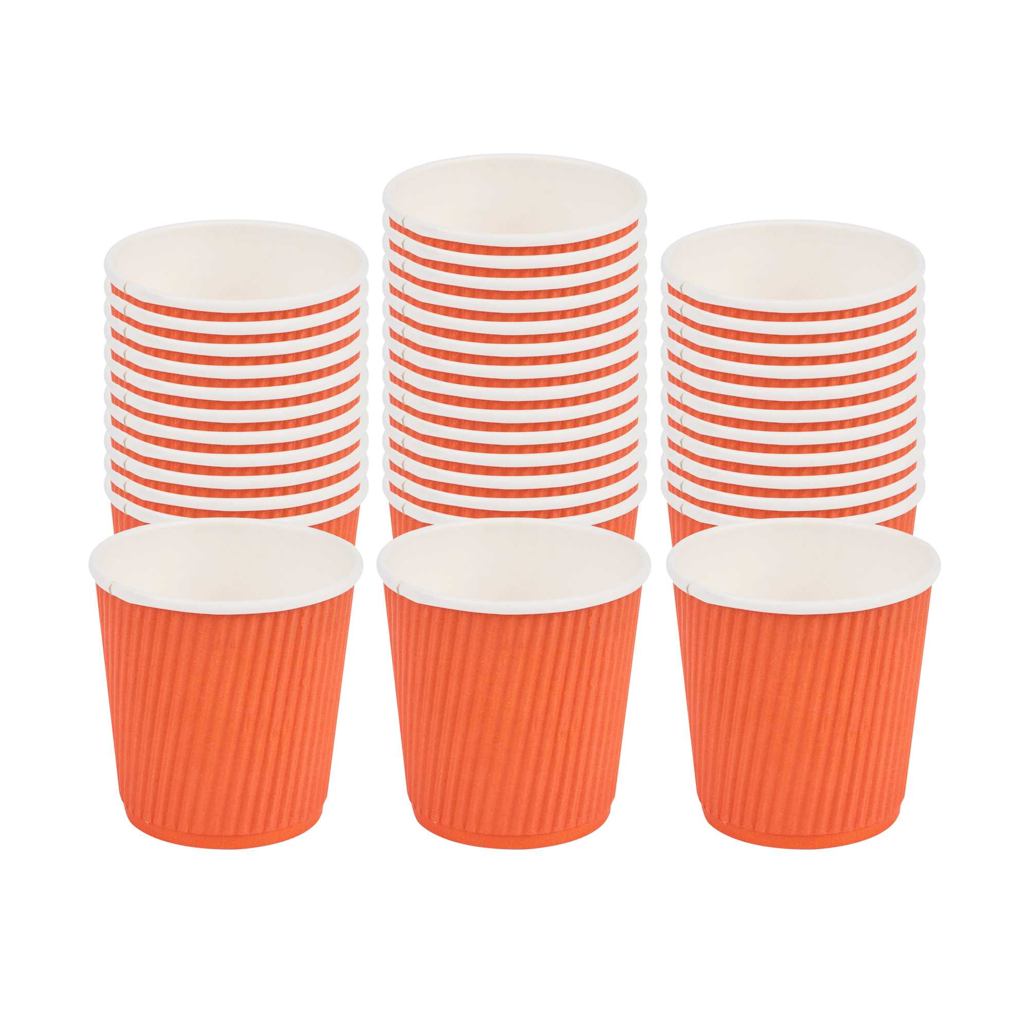 Restpresso 4 oz Tangerine Orange Paper Coffee Cup - Ripple Wall - 2 1/2 ...