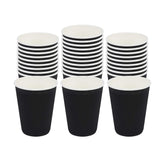 Restpresso 12 oz Black Paper Coffee Cup - Ripple Wall - 3 1/2" x 3 1/2" x 4 1/4" - 500 count box