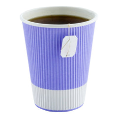 12 oz Light Purple Paper Coffee Cup - Ripple Wall - 3 1/2