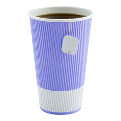16 oz Light Purple Paper Coffee Cup - Ripple Wall - 3 1/2