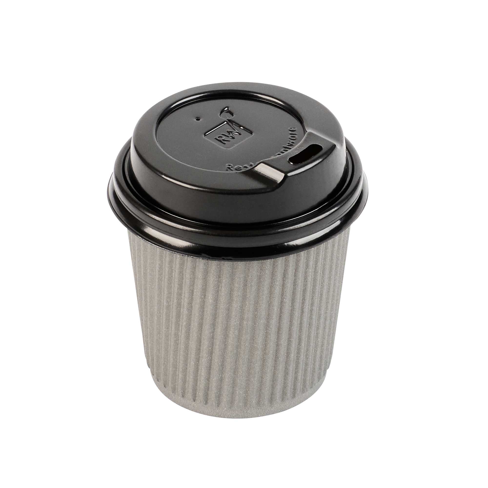 Restpresso Black Plastic Coffee Cup Lid - Fits 4 oz - 500 count box