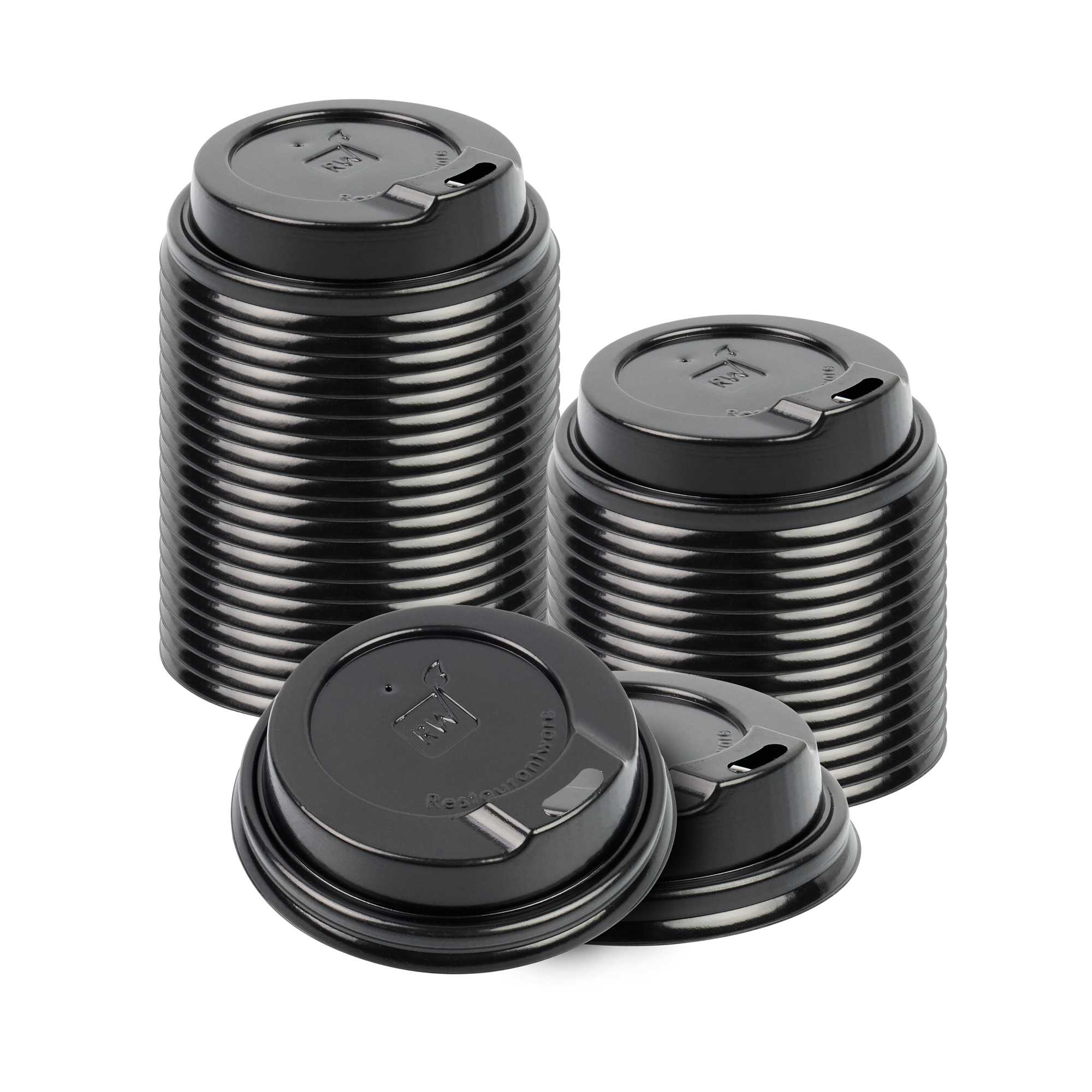 Restpresso Black Plastic Coffee Cup Lid - Fits 4 oz - 500 count box