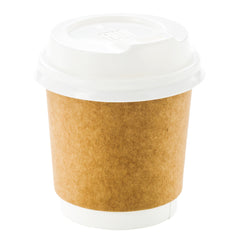 White Plastic Coffee Cup Lid - Fits 4 oz - 2 1/2
